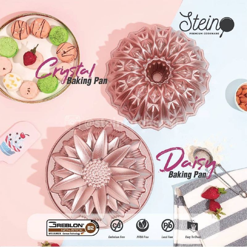 Loyang Steincookware Daisy Baking Pan Stein Crystal Baking Pan - Stein Cookware Anti Lengket