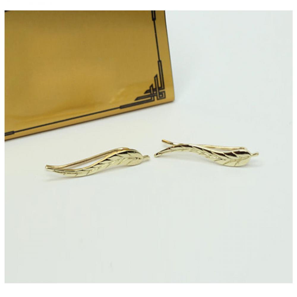 Lily Anting Wanita Lilit Silver/Gold Daun