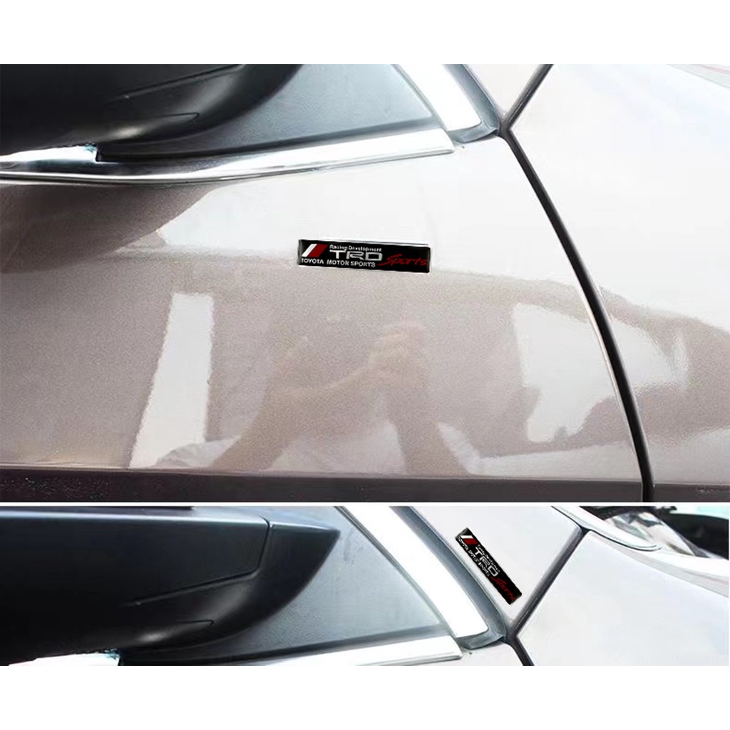 Sticker Emblem Dekorasi Pintu Depan Mobil Toyota Yaris Supra 86 RAV4 Vitz Camry Crown 3D