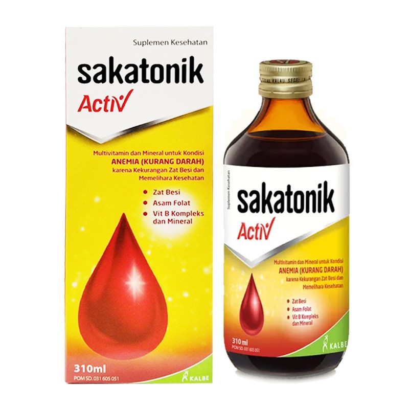 SAKATONIK ACTIV 100 &amp; 310 ML (KEMASAN BARU SAKATONIK LIVER) ZAT BESI