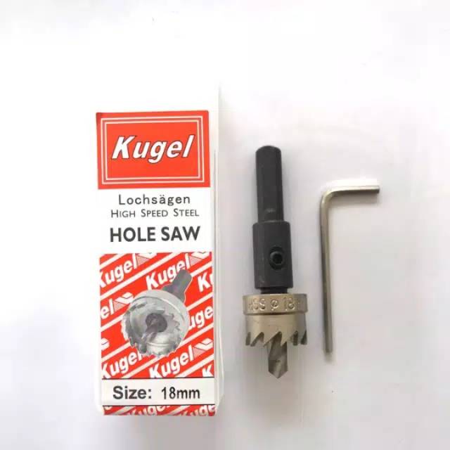 Hole Saw Kugel HSS 18mm  Holesaw / Hole Saw Besi / Kayu