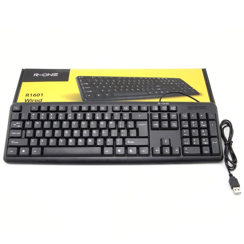 Promo Murah Keyboard USB dari R-ONE Yang Mempunyai desain Simpel!! - Hitam