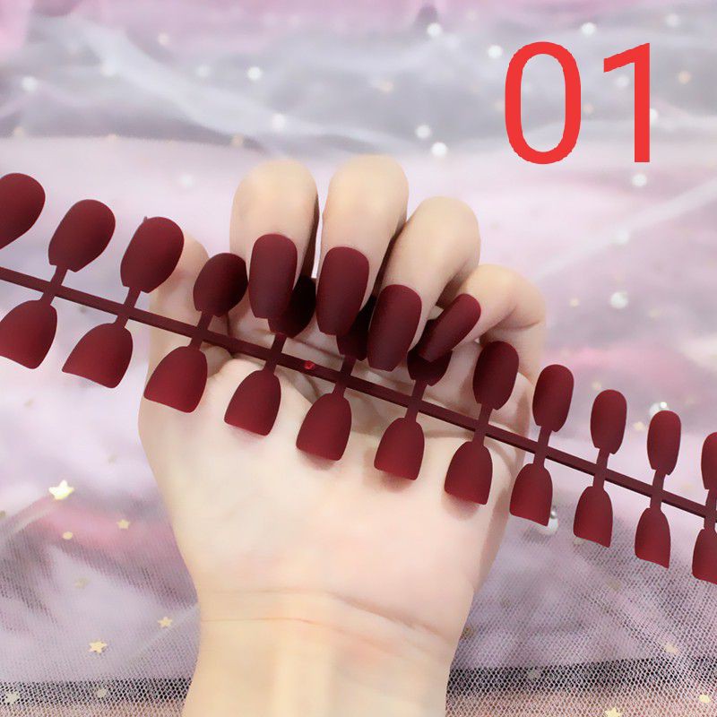❤️Amani❤️ Kuku Palsu polos part1/isi 10 pcs free alas kuku/Matte kuku/ Nail Art /Fake nails/Stiker k
