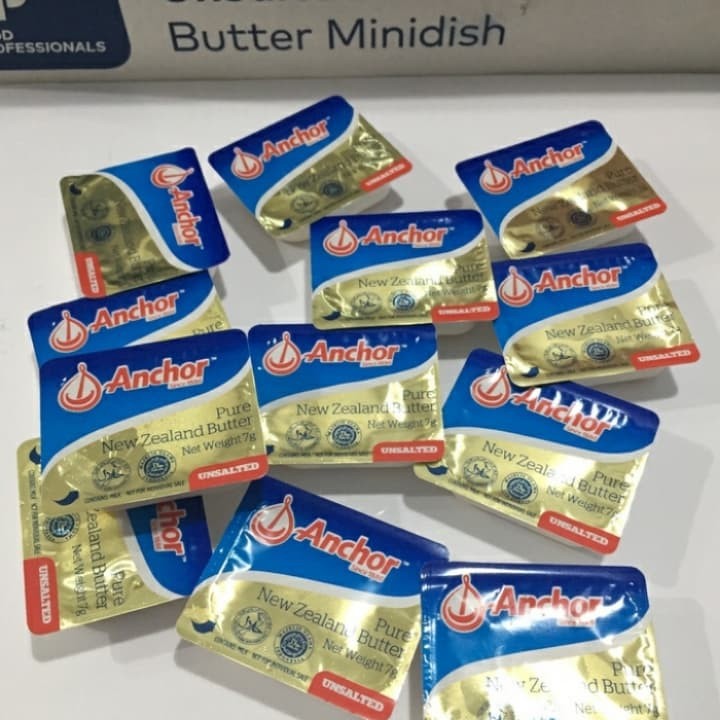 

Anchor Unsalted Butter Elle & Vire Minidish Portion MPASI Bayi Organik Homemade Mentega Porsi UB 10G