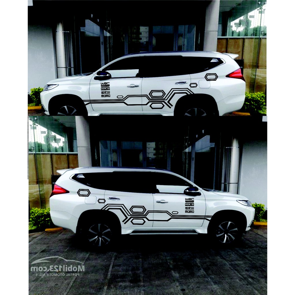 PROMO STIKER STICKER MOBIL CUTTING STIKER PAJERO SPORT STRIPING PAJERO SPORT Shopee Indonesia