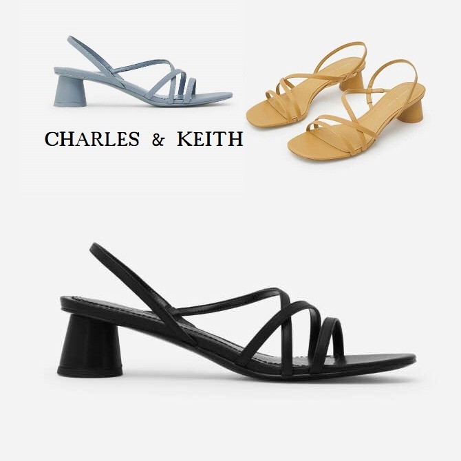 CNK C K Cylindrical Strappy  Heeled Sandal  Shopee Indonesia