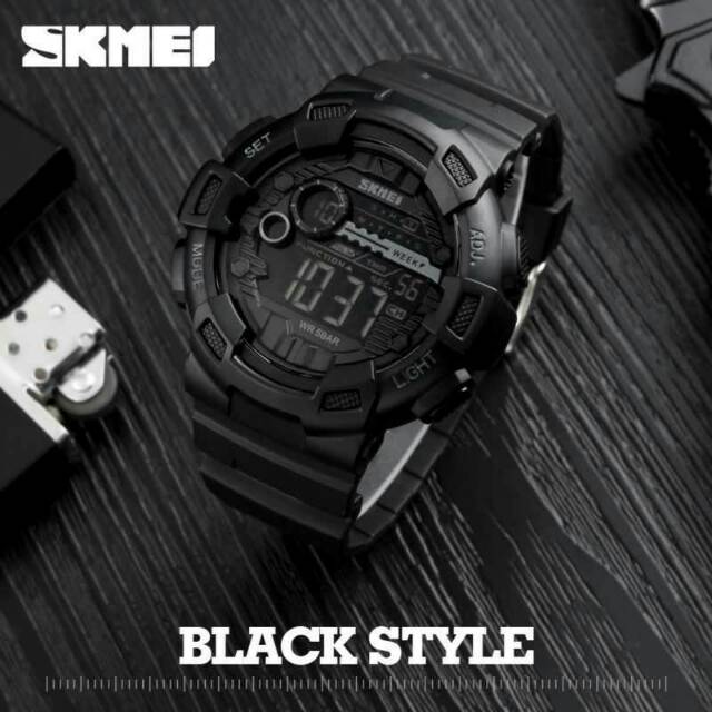 Jam tangan skmei original rubber 1243 box kancing