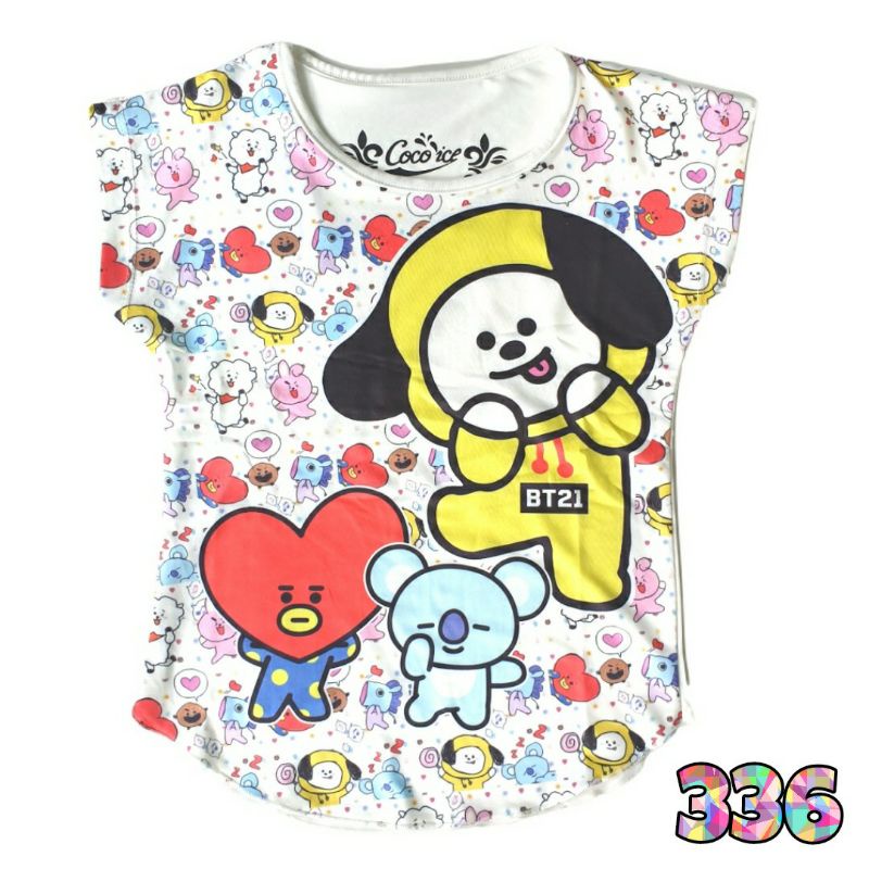 Coco Ice Kaos Anak Perempuan BTS BT21