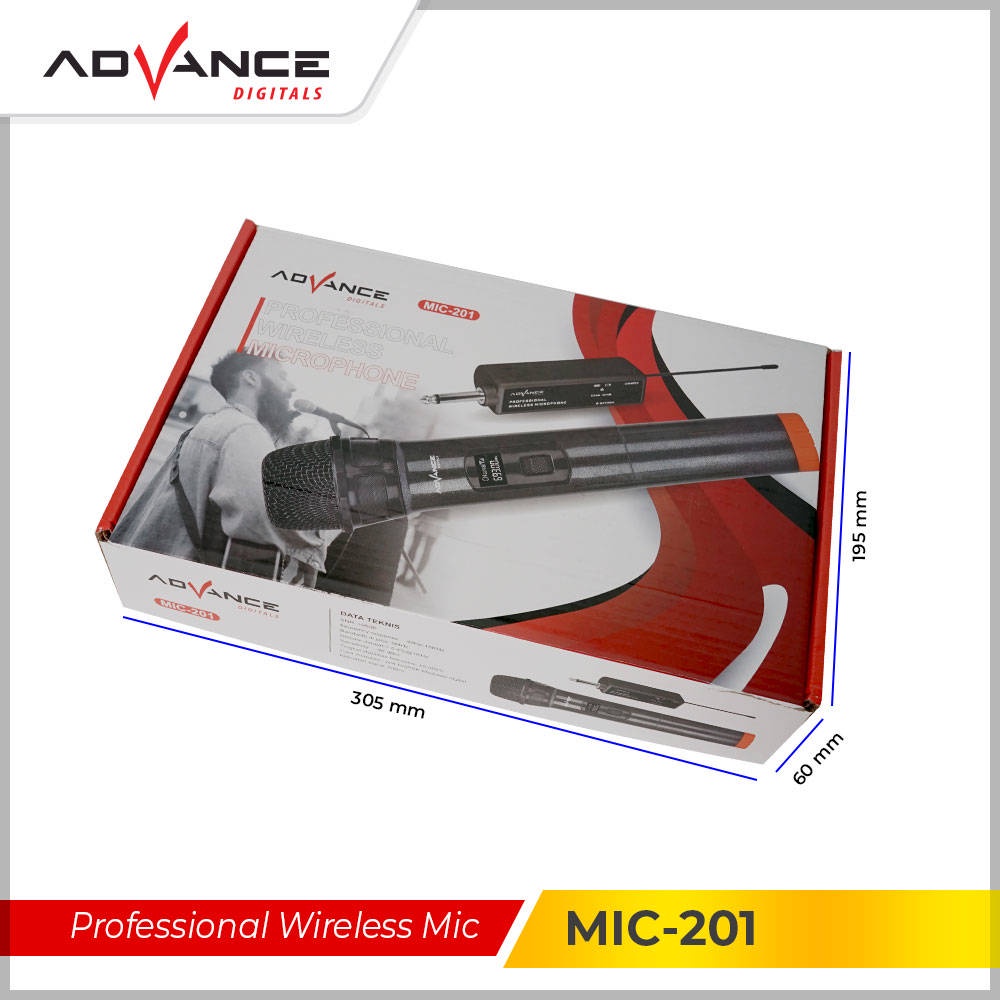 【READY STOCK】 Advance MIC-201 2 pcs Double UHP Microphone  Mic Karaoke Double suitable for outdoor or indoor events with large spaces