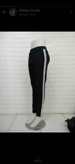 SCUBA PANTS DOUBLE LIST/CELANA LIST STRIP HITAM PUTIH