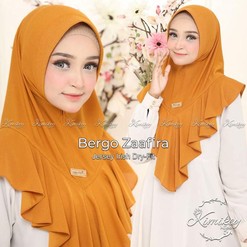 HEMAT ZAAFIRA KIMIKEY HIJAB JILBAB INSTAN PREMIUM JERSEY IRISH DRY FIT KERUDUNG BERGO PAD REMPEL