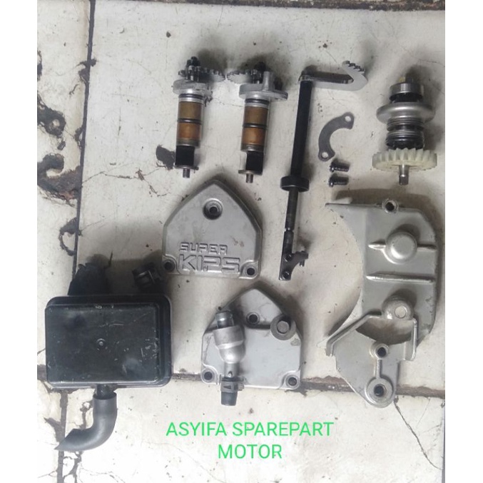 1 set mekanisme superkips Kawasaki ninja 150 R RR cover kanan kiri cover atas