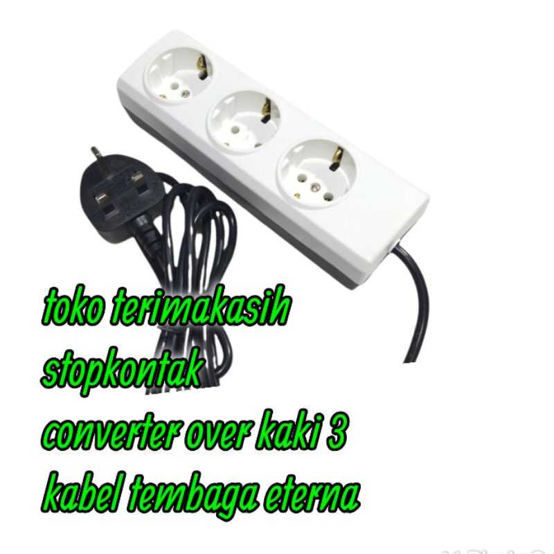 AEBDG BROCO Kaki 3 ADAPTER KONVERTER TRAVEL Arab Saudi UMROH Colokan Listrik / Konverter Over Steker