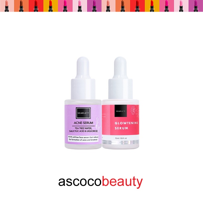 Scarlett Whitening | SERUM Acne Brightly Ever After Glowtening Mini Series ✰ ascocobeauty ✰