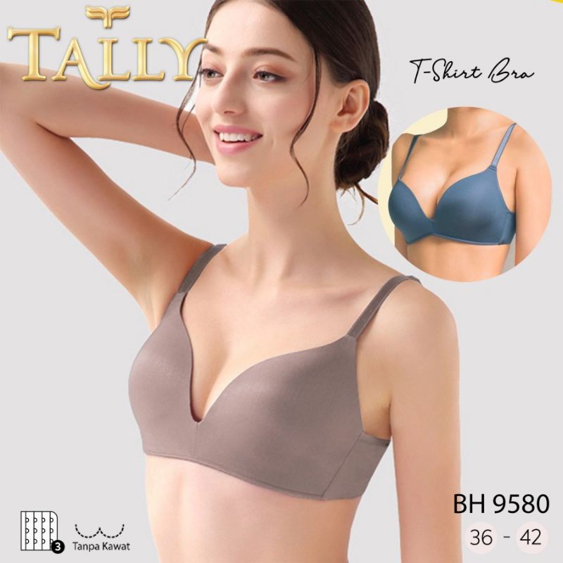 TALLY BRA BH JUMBO BESAR CUP D / TANPA KAWAT / BUSA TIPIS 9580