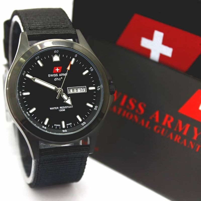 ( COD ) Best Seller Jam Tangan Pria Sa1880 YL Tanggal Hari Aktif Tali Kanvas Original