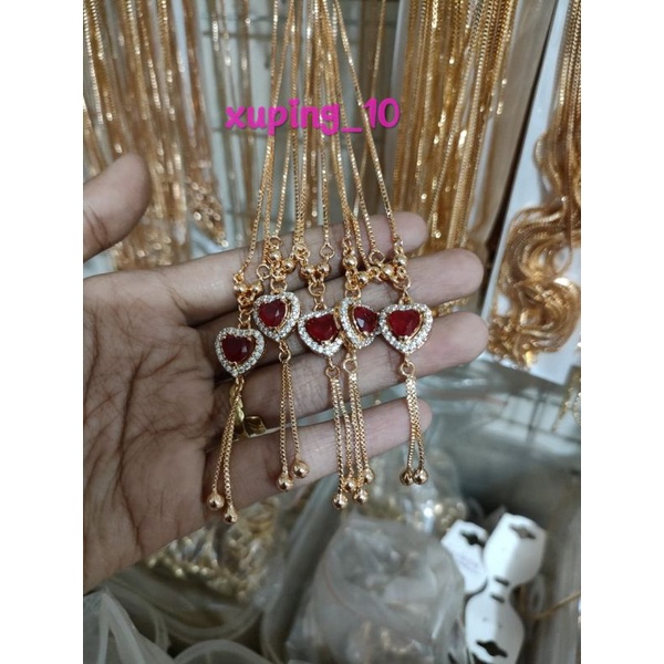 Perhiasan Xuping Kalung Dewasa Love Merah Terbaru