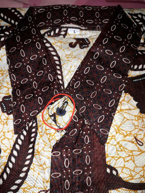 Kemeja Batik Pria Pari Krem M L Xl