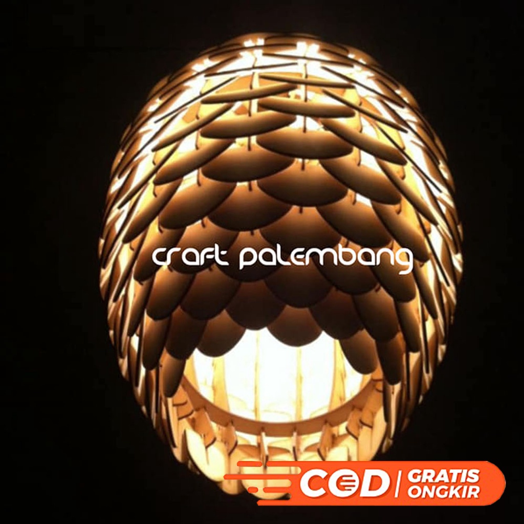 Lampu Gantung Kayu Unik