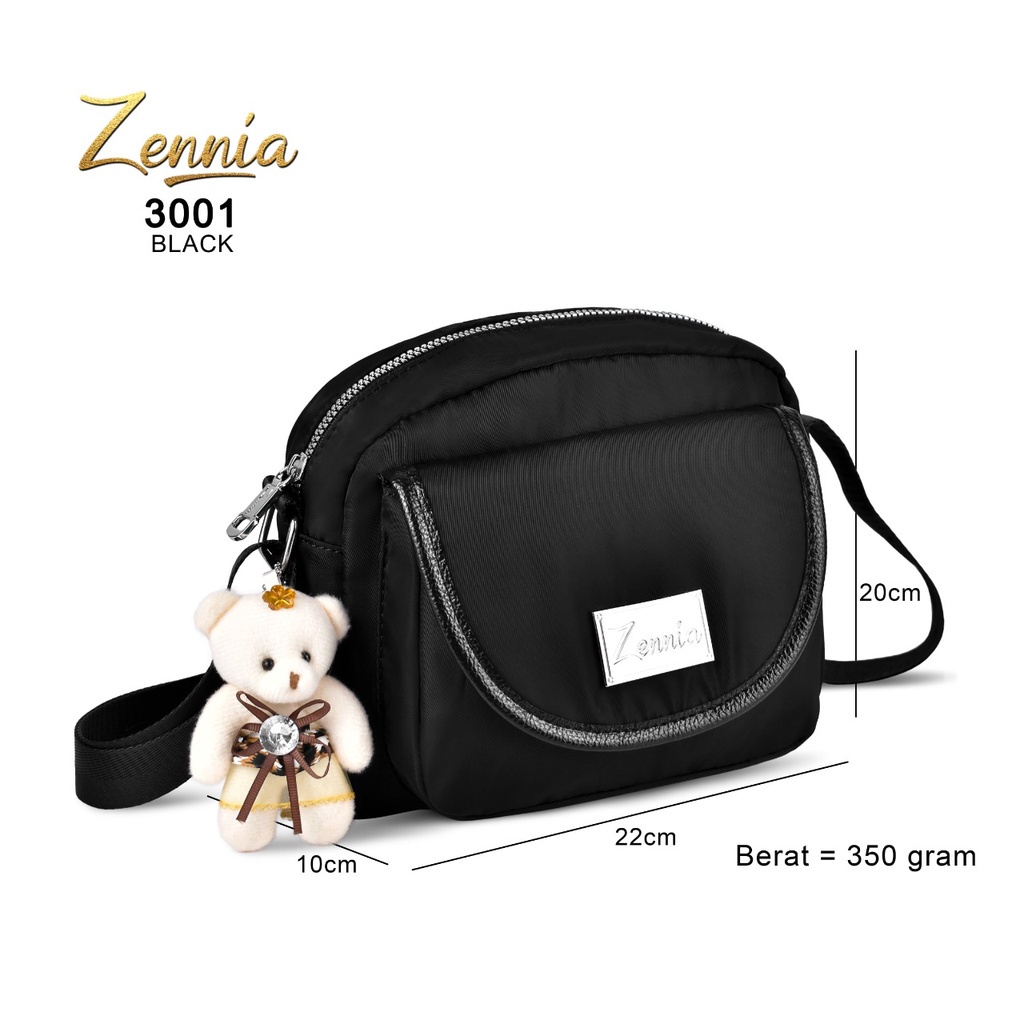 (TSI) Tas Selempang Wanita Zennia 3001 Tas Fashion Korea Selempang Wanita Elegant Outdoor Sling Bag Anak Remaja Perempuan Crossbody Travel Hp Kecil Shoulder Trendy Fashion Cewek Casual Pesta Style