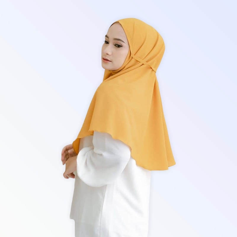 NEW!! Jilbab / Hijab KHIMAR NAURA Simple Tali Instan Bahan Wolfis Premium - Kerudung Tali