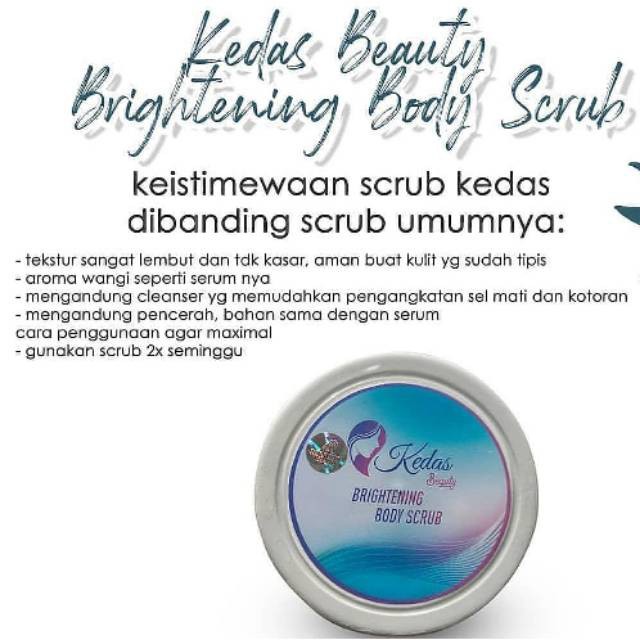 KEDAS BEAUTY BRIGHTENING BODY SCRUB / LULUR KEDAS BEAUTY