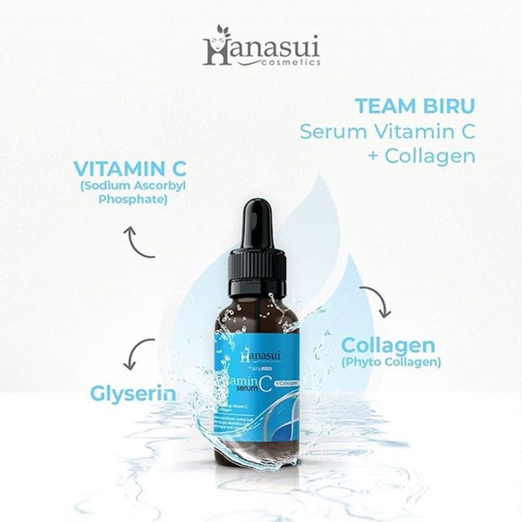 Hanasui Serum Vitamin C plus Collagen Biru Girlsneed77 ORIGINAL BPOM Serum Anti Aging