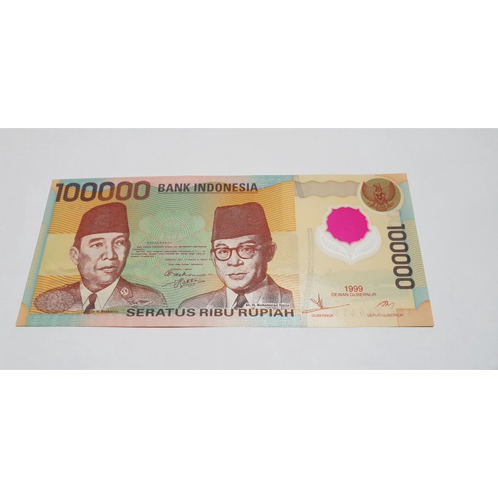 KUNO-UANG- UANG POLIMER 100 RIBU RUPIAH TAHUN 1999 -UANG-KUNO.