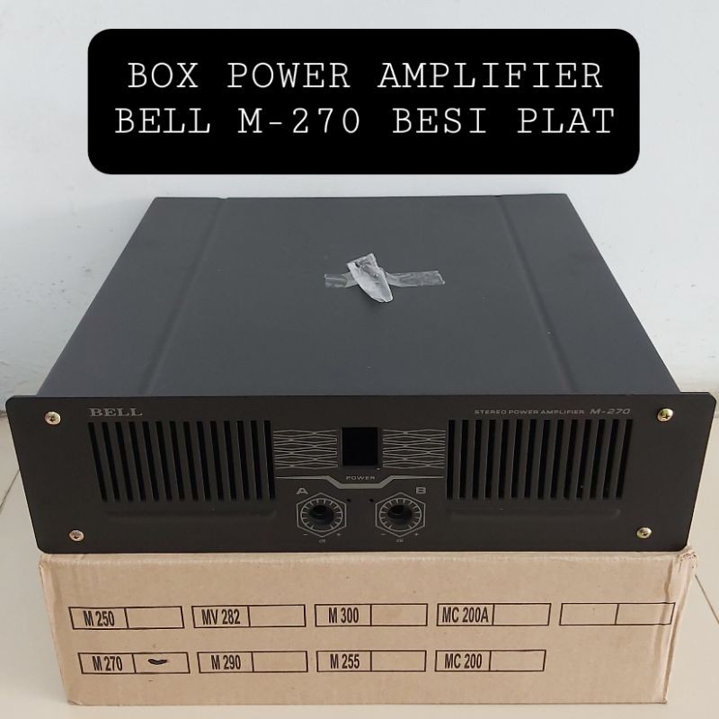 Box Power Amplifier BELL M-270 Stereo Besi Plat M270