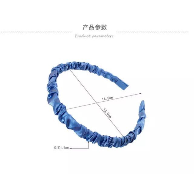 Bando Kerut Scrunchie Korea Bando Kerut Satin Viral Warna Warni