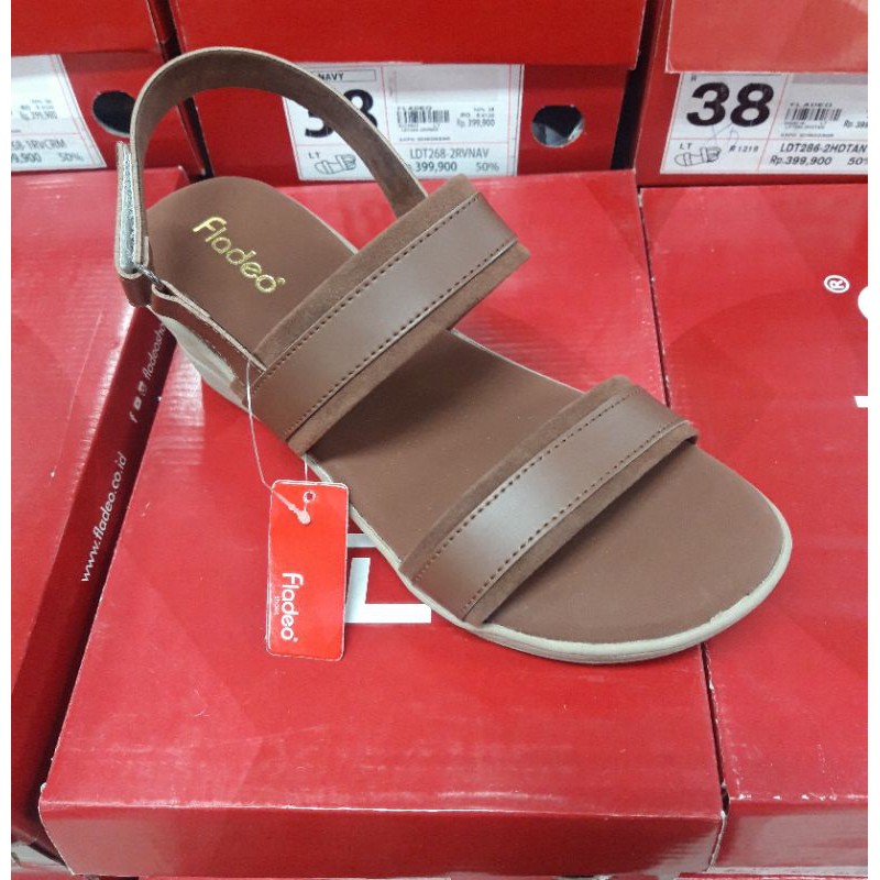 Fladeo Sandal Tali Wanita Wedges Sendal