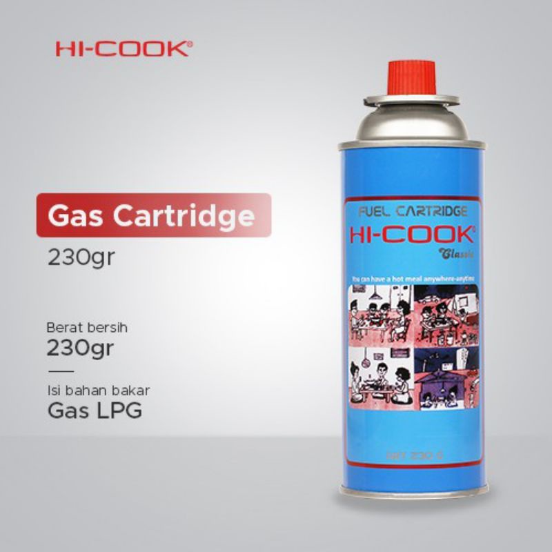 HI-COOK  Tabung Gas Kaleng 230 Gram