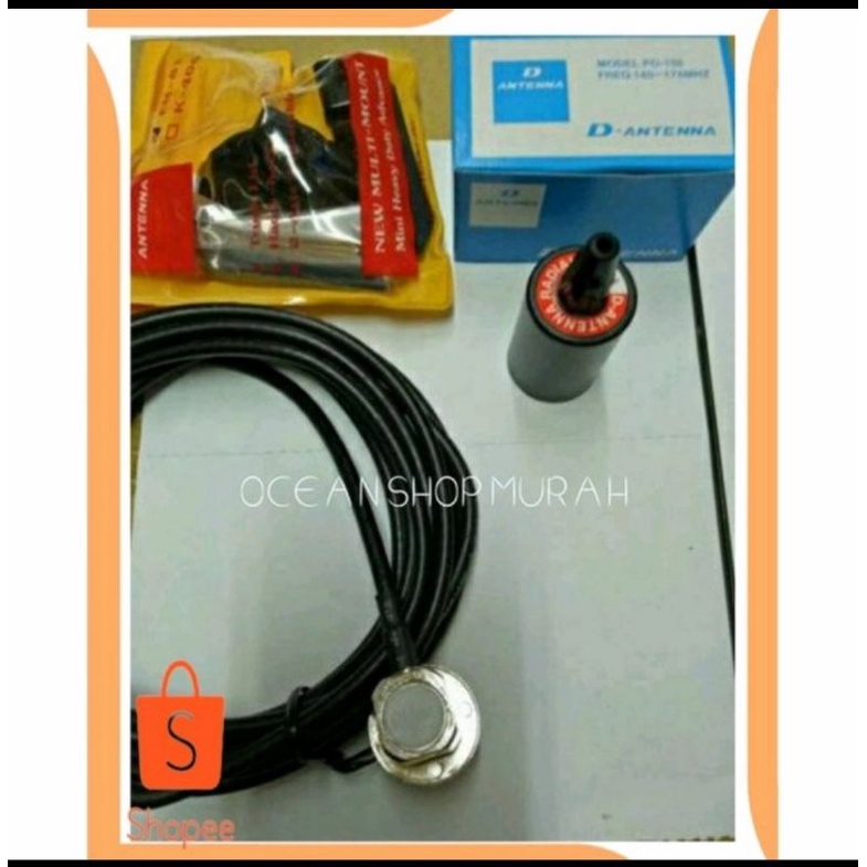 PAKET ANTENA LARSEN PO150 RIG MOBIL PLUSKABEL RG58,BREKET