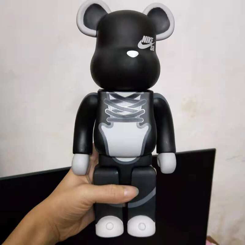 【New!!!】28cm Bearbrick 400% Action Figure Peko Iron Man Violent Bear Building Block Trendy