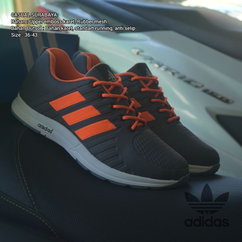 Sepatu Sneakers Adidas NBA Orange Abu Pria Wanita / Sepatu Sneakers Adidas Pria