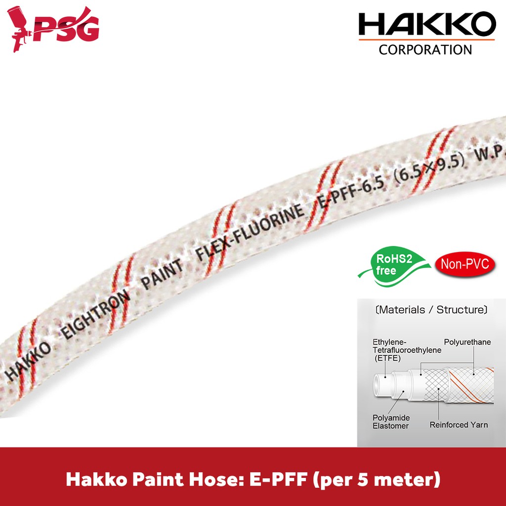 Hakko Paint Flex Fluorine Hose: E-PFF 6.5 x 9.5mm