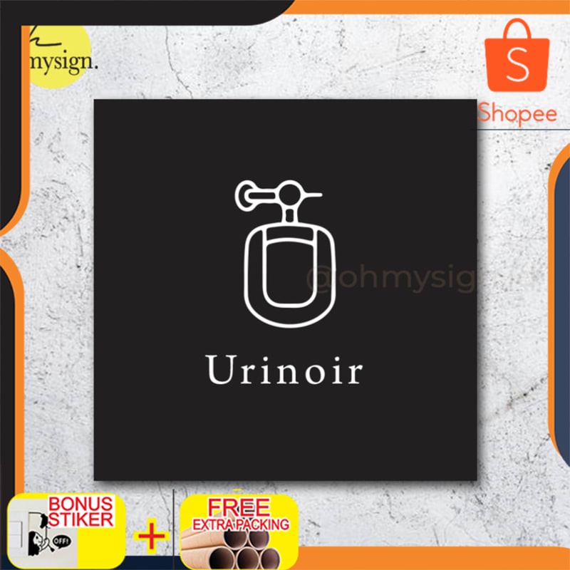 

Promo Sign Urinoir Kotak Sign Akrilik | Acrylic Sign Modern | Sign Board UV - Hitam 10x10 Keren
