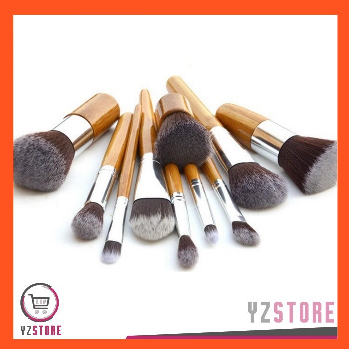 Brush Make Up Set 11 PCS with Pouch / Kuas Make Up YZ12