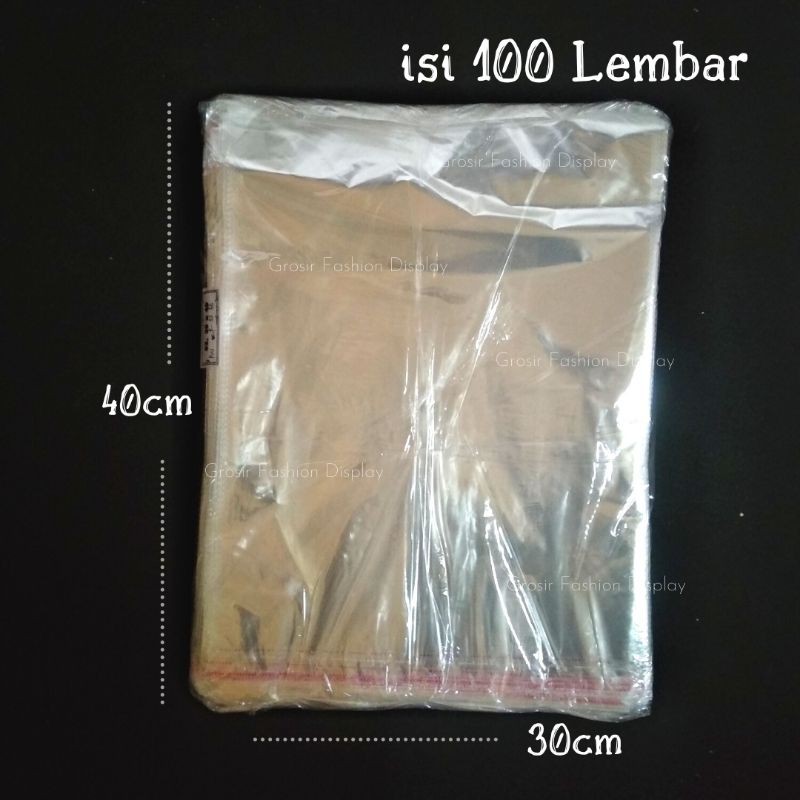 Plastik Packing Baju OPP Tebal 0,3mm/ Tebal 28 Mic Super  Plastik Baju Seal Lem Display Pakaian (PAK G)