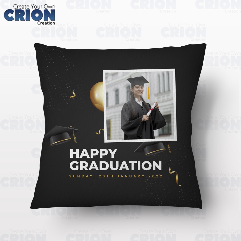 Bantal Wisuda - Graduation Frame - Bisa custom Nama dan Foto- souvenir/kado - By Crion