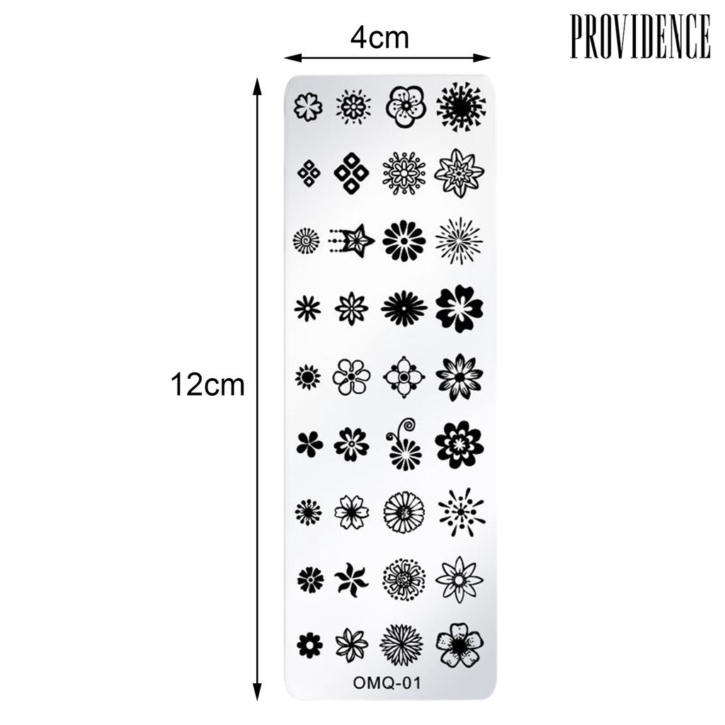 Providence Plat Stempel Kuku Motif Snowflake Natal Bahan Stainless Steel Untuk Manicure / Nail Art Diy