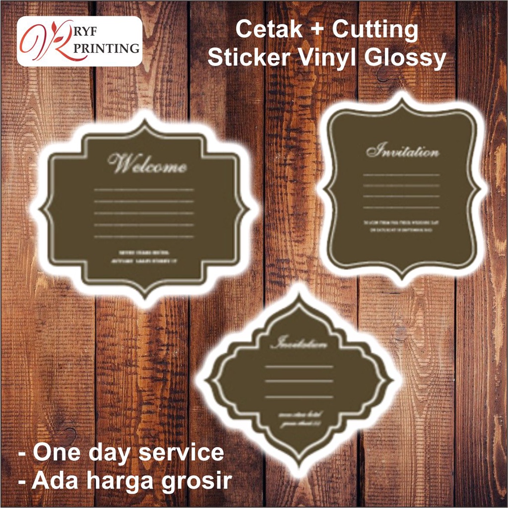 

CETAK STICKER DAN CUTTING - BAHAN STICKER VINYL GLOSSY