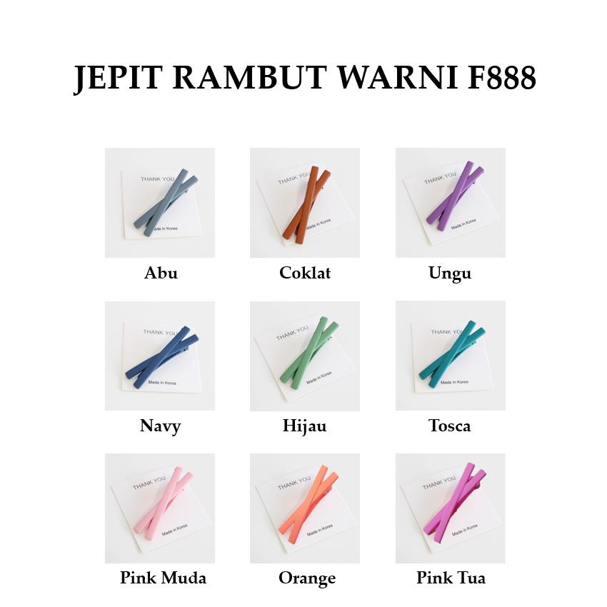Grosir - F888 Jepit Rambut Model Silang / Jepitan Warna Warni / Aksesoris Fashion Wanita / Hair Clip
