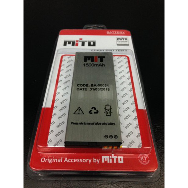 Baterai Mito A77 Fantasy Selfie  Ba-00054 1500Mah Original Oem
