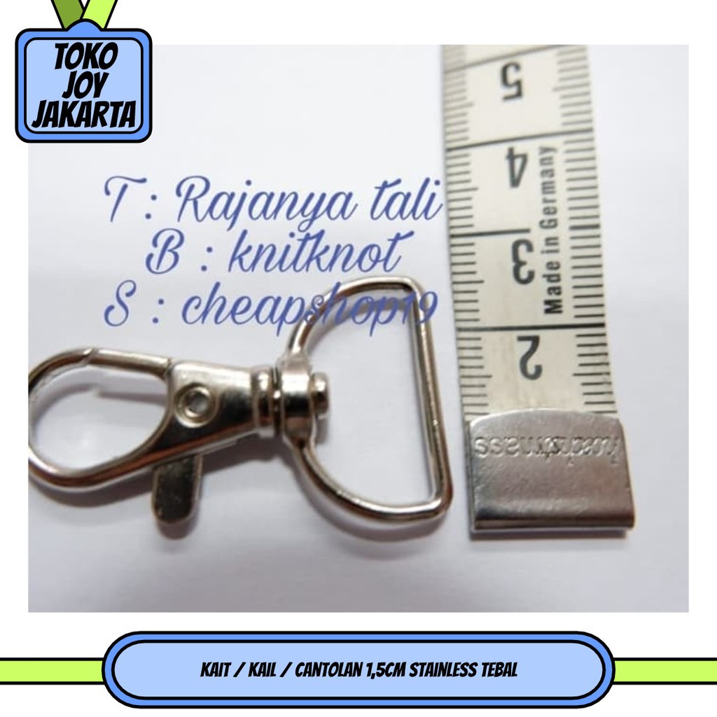 

Kait / Kail / Cantolan 1,5cm Stainless Tebal