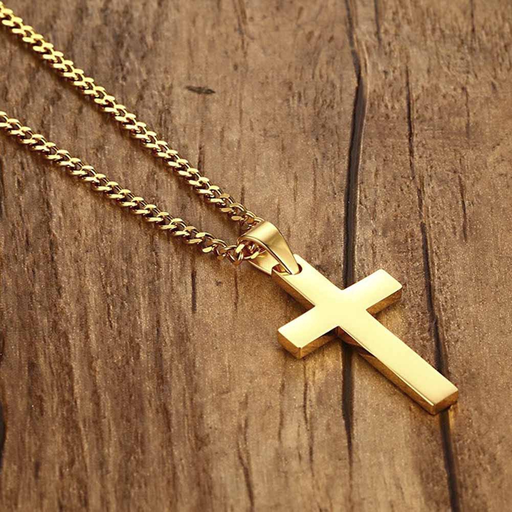 Cross Pendant Necklace New Design Stainless Steel Pendant Men Women Necklace