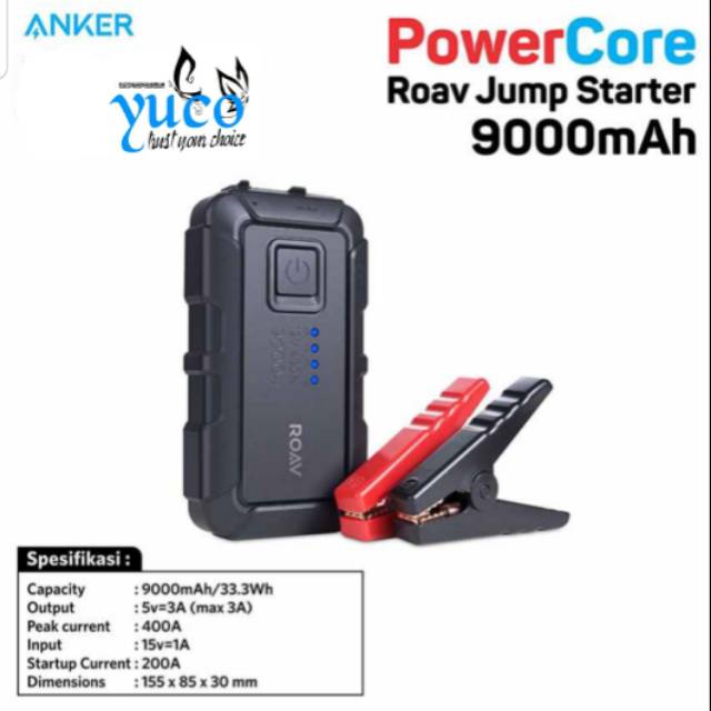 ROAV Jump starter Car Powerbank By ANKER garansi Resmi