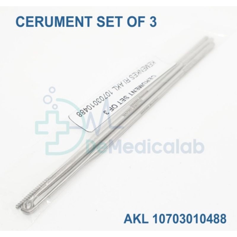 Cerument Set of 3 (Ring,Hook,Cotton) Serumen THT