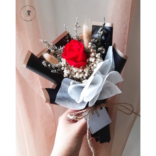 preserved flower bouquet / preserved rose