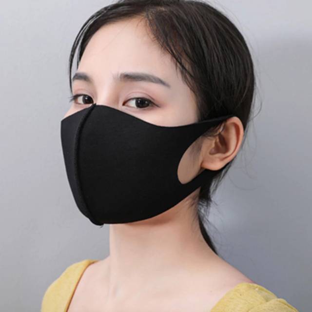 Masker POLOS bahan SCUBA anti bacteria